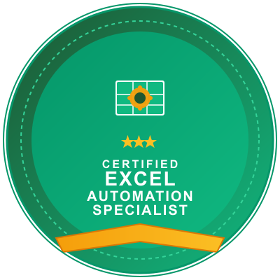 Certified Excel Automation Specialist
